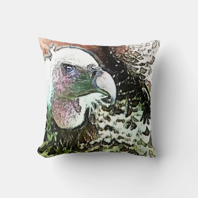 BIRD OF PREY VULTURE CUSHION (Front)