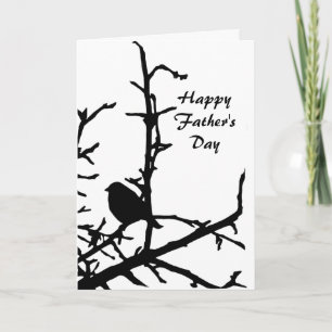 Bird on a Branch Fathers Day Card