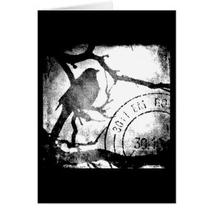 Bird on A Branch Monochrome