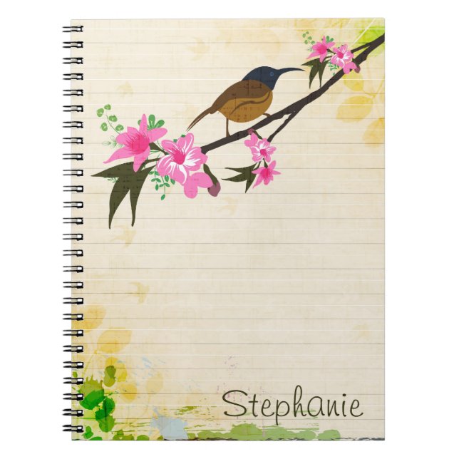 Bird on a Branch Notebook (Front)