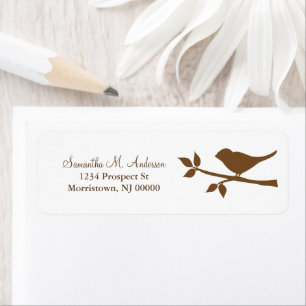 Bird on a Branch Return Address Labels