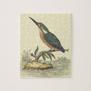 Bird on a Branch, Vintage Look Jigsaw Puzzle