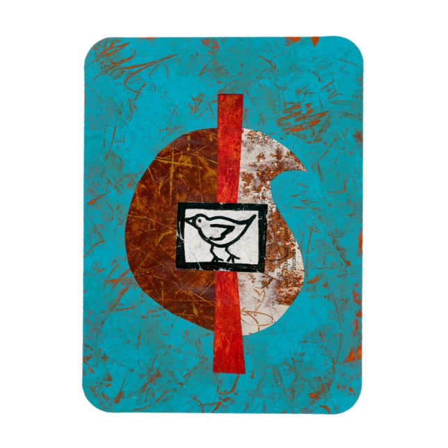 Bird On A Hike Refrigerator Magnet (Vertical)