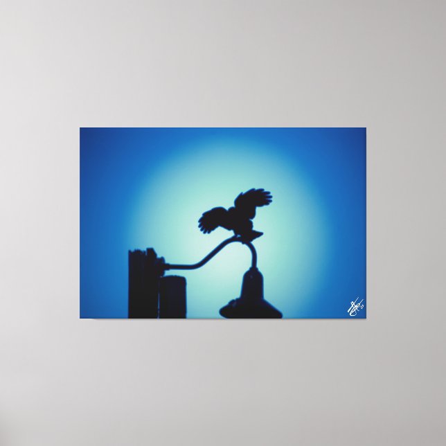 Bird on a post series #2 canvas print (Front)