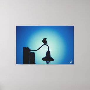 Bird on a post series #4 canvas print