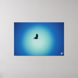 Bird on a post series #8 canvas print