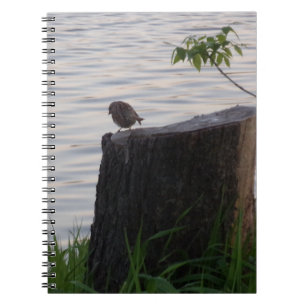Bird on a Stump Spiral Notebook