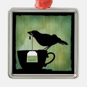 Bird on a Teacup Ornament