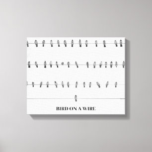 BIRD ON A WIRE CANVAS PRINT