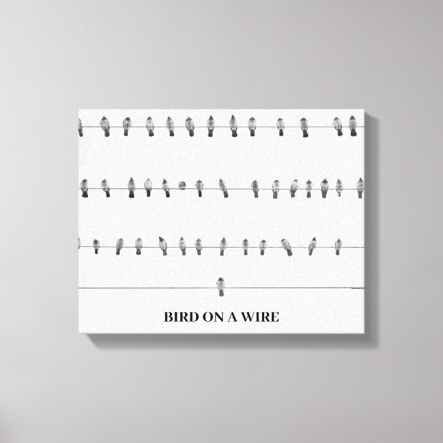 BIRD ON A WIRE CANVAS PRINT (Front)