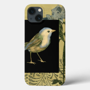 Bird on Black and Vintage Background iPhone 13 Case
