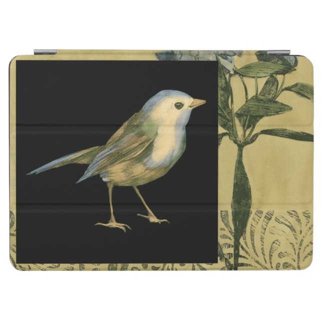 Bird on Black and Vintage Background iPad Air Cover (Horizontal)