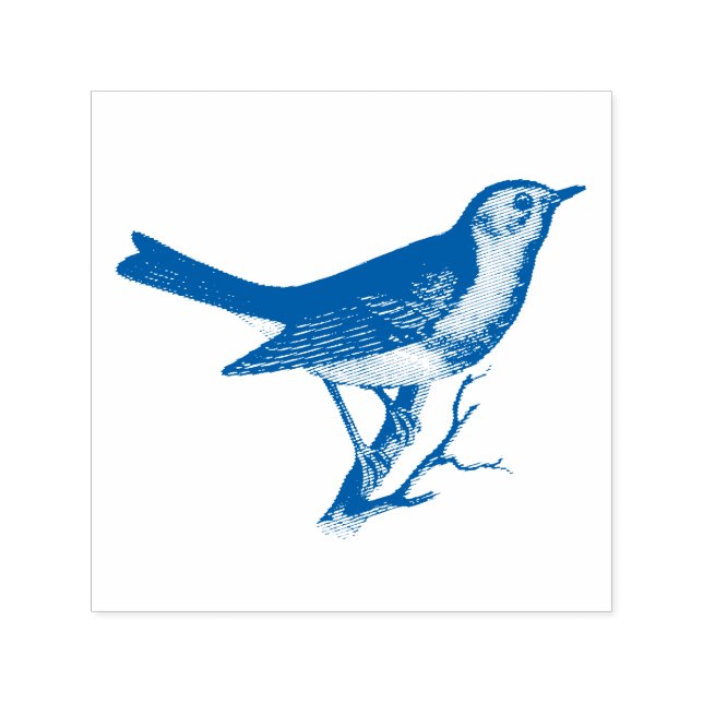 BIRD ON BRANCH RUBBER STAMP (Design)
