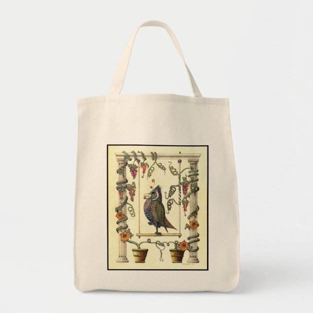 Bird on Swing - Organic Tote Bag (Front)