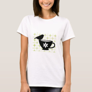 Bird on Teacup Silhouette T-Shirt