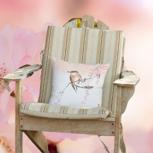 Bird on Weeping Cherry - Shidarezakura ni kotori Cushion