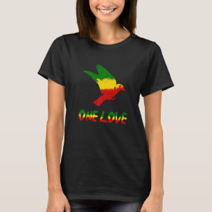 Bird  One Love Rasta Reggae Rastafarian Jamaica Ro T-Shirt
