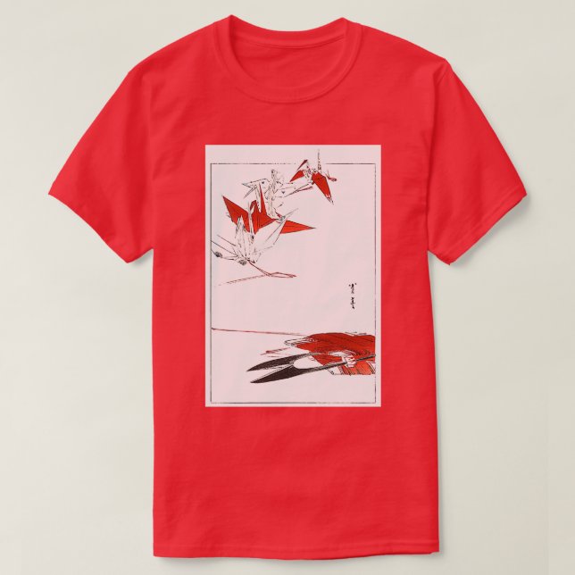 Bird Origami illustration from Bijutsu Sekai 18931 T-Shirt (Design Front)