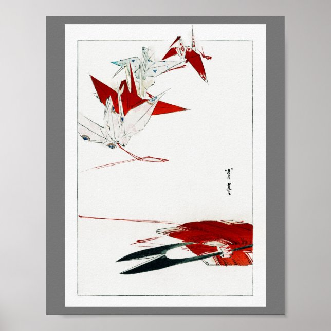 Bird Origami, Watanabe Seitei Poster (Front)