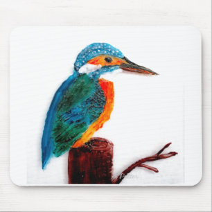 Bird Painting Colourful Kingfisher Mouse Mat