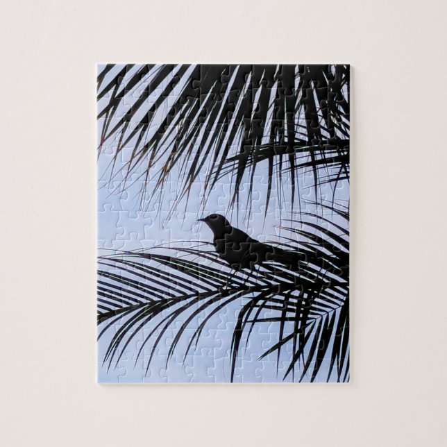 Bird Palm Sihouette Jigsaw Puzzle (Vertical)