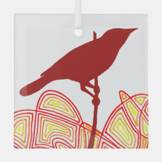 Bird Paper Napkins Glass Tree Decoration