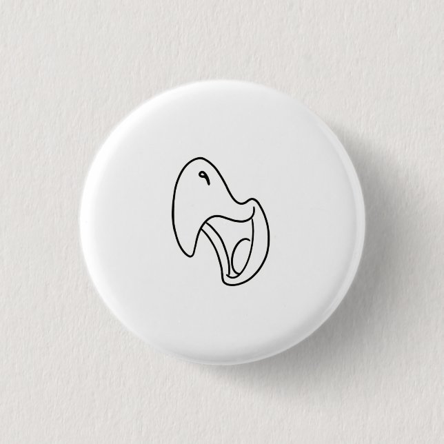 Bird, parrot, squawk theme 3 cm round badge (Front)
