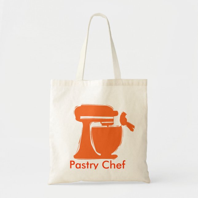 Bird Pastry Chef Gone Shopping Tote Bag (Front)