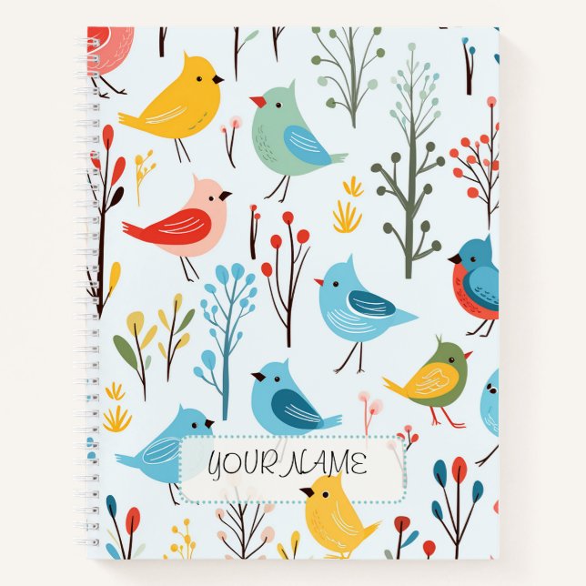 Bird Pattern 2 Notebook (Front)
