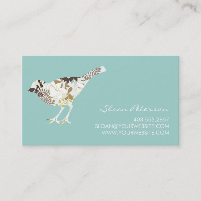 Bird Pattern Business Card (Front)