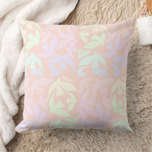 Bird Pattern Colourful Pastel Kids Room Pillow