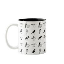 bird pattern mug