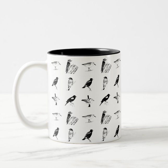bird pattern mug (Left)
