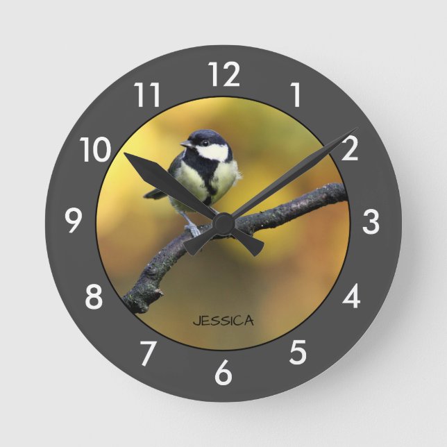 Bird Personalised Large Clock (Front)