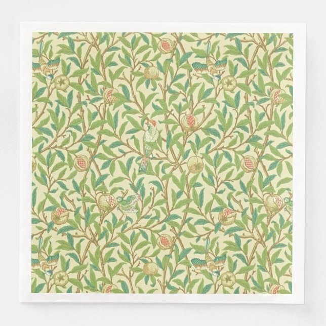 Bird & Pomegranate Napkin (Front)