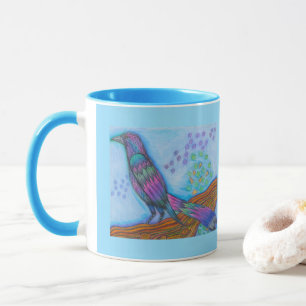 Bird Print Coffee Mug With Great Tailed Grackle