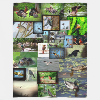 Bird Print Fleece Blanket