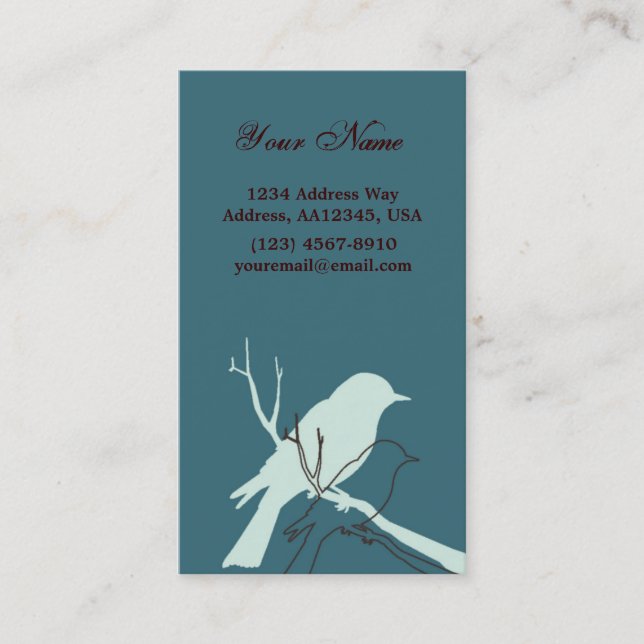 Bird Profile Card (Aqua) (Front)