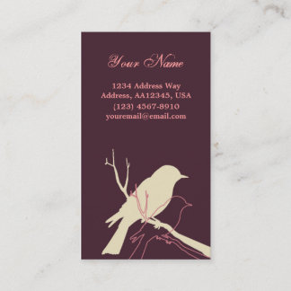 Bird Profile Card (Burgundy)