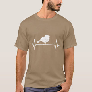 Bird Pulse Nature in Every Heartbeat retro T-Shirt