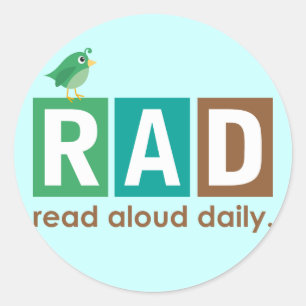 Bird RAD - Read Aloud Daily Reading Gift Classic Round Sticker