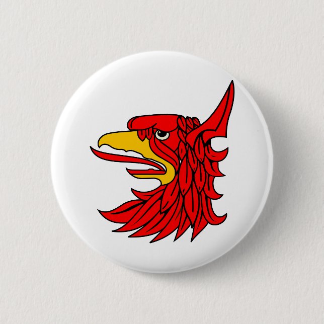 Bird Red Creature Beak 6 Cm Round Badge (Front)