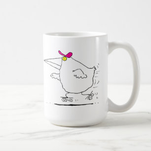 Bird Roller Skating Coffee Mug