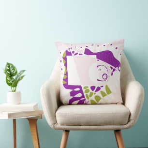 Bird’s Nest - Blush Pink White Cushion