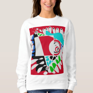 Bird’s Nest - Crimson Red Grey Sweatshirt