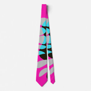 Bird’s Nest - Fuchsia Grey Aqua Tie