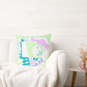 Bird’s Nest - Mint White Cushion