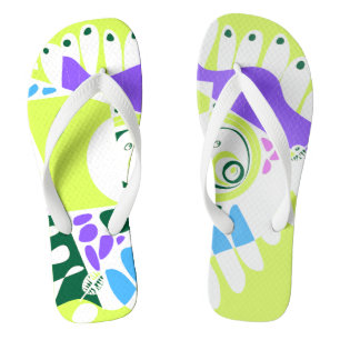 Bird’s Nest - Pastel Green White Throw Pillow Flip Flops