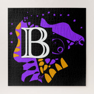 Bird’s Nest - Personalised Initial Letter B Jigsaw Puzzle