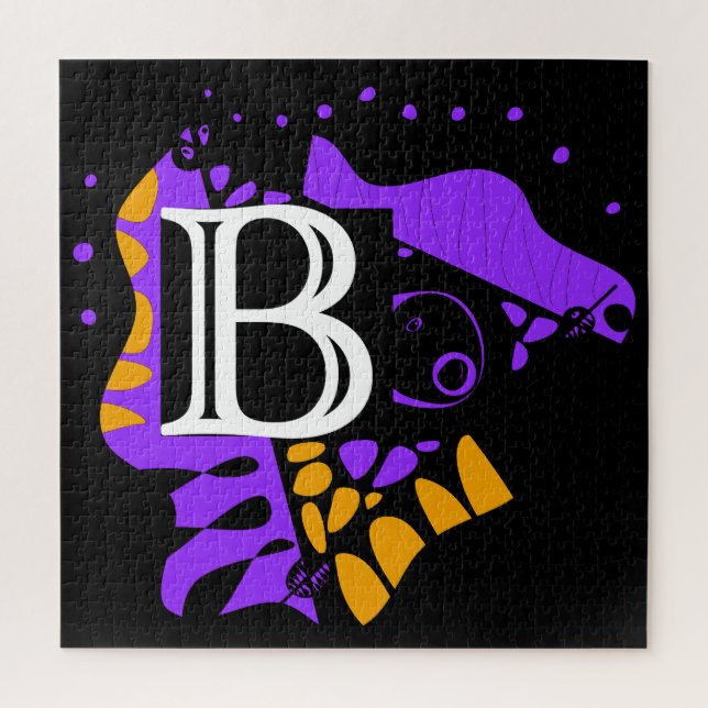 Bird’s Nest - Personalised Initial Letter B Jigsaw Puzzle (Vertical)